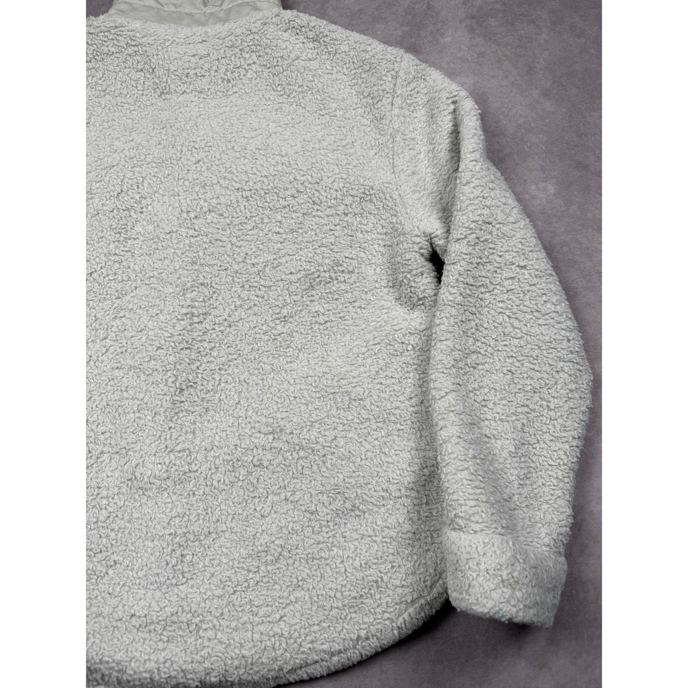Rabbit Sherpa Fleece Shirt Jacket Cream Off White Cozy Casual Winter Women M‎ - Picture 13 of 16